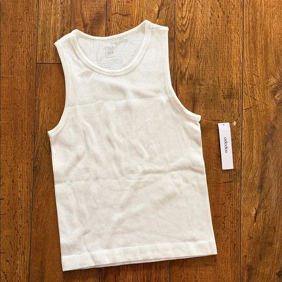 White Ribbed Tank - Picture 2 of 4